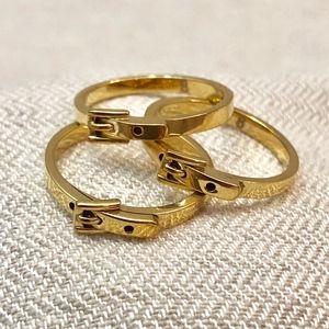 MICHAEL KORS gold buckle rings